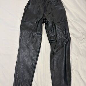Spanx Black Faux Leather Pants